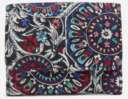 RFID Riley Compact Wallet Stained Glass Medallion