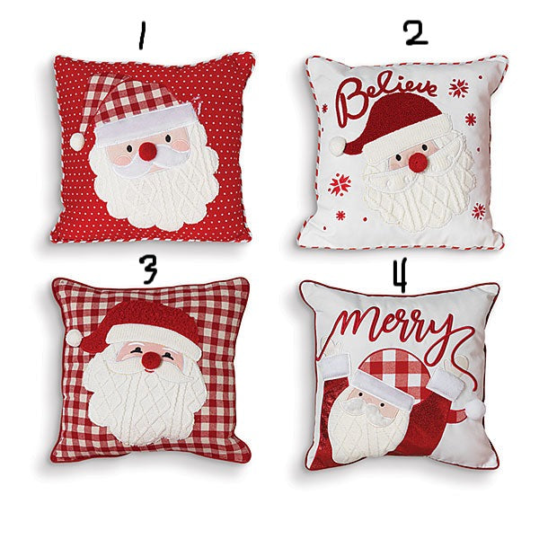 16"L Santa Pillow, 4 Ast