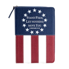 ZIPPERED JOURNAL: US FLAG STAND FIRM