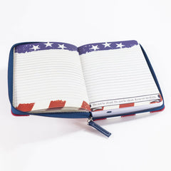 ZIPPERED JOURNAL: US FLAG STAND FIRM