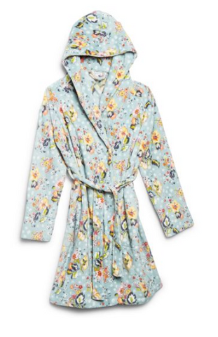 Lightweight Fleece Robe in Floating Garden