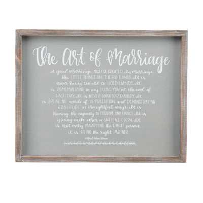 ART OF MARRIAGE FRAMED BOARD SMALL