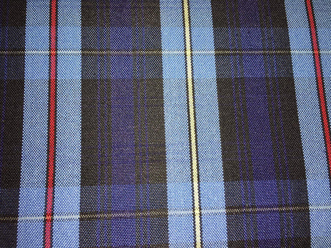 Hot Dog on a Leash Dog Accessories-Blue Mixed Plaid