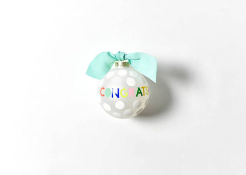 Coton Colors Congrats! Glass Ornament