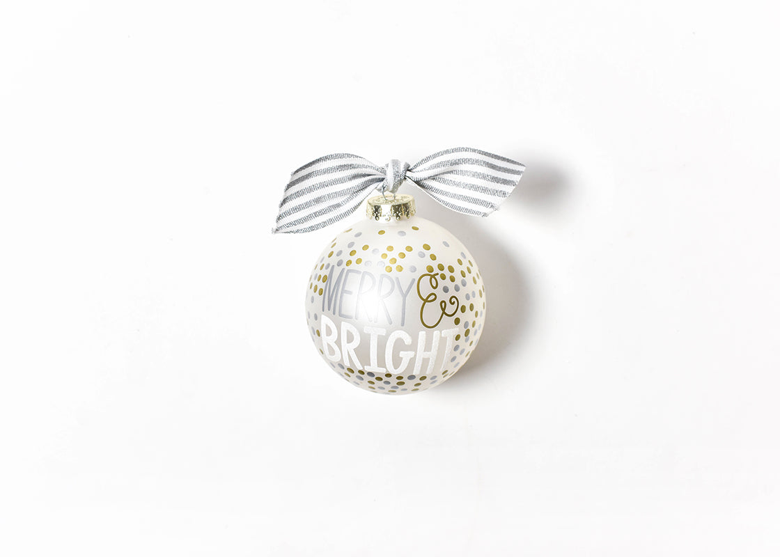 Coton Colors Metallic Confetti Merry and Bright Glass Ornament