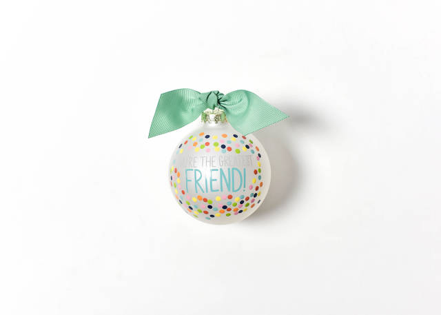 Coton Colors You're The Greatest Friend! Bright Confetti Glass Ornament