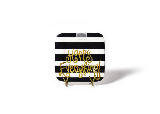 Happy Everything Mini Platter Black Stripe