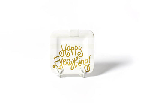 Happy Everything Mini Platter White Stripe