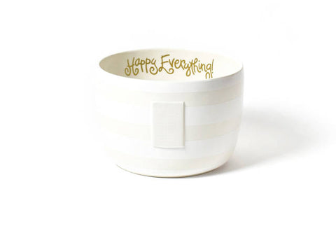 Happy Everything Big Bowl  White Stripe