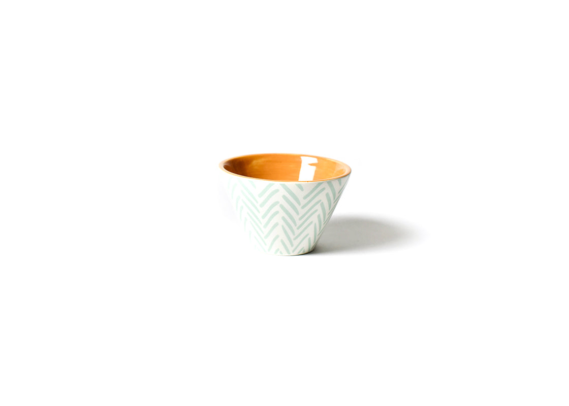 Coton Colors Mint Herringbone Mod Appetizer Bowl