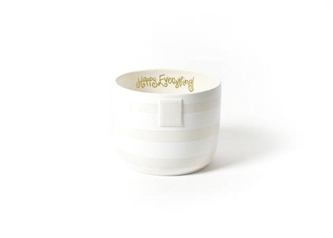 Happy Everything Mini Bowl  White Stripe