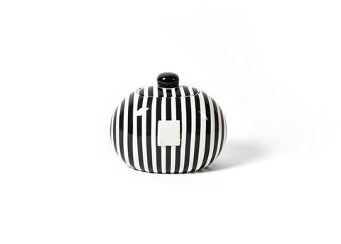 Happy Everything Mini Cookie Jar Black Stripe