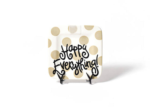 Happy Everything Big Square Platter Neutral Dot