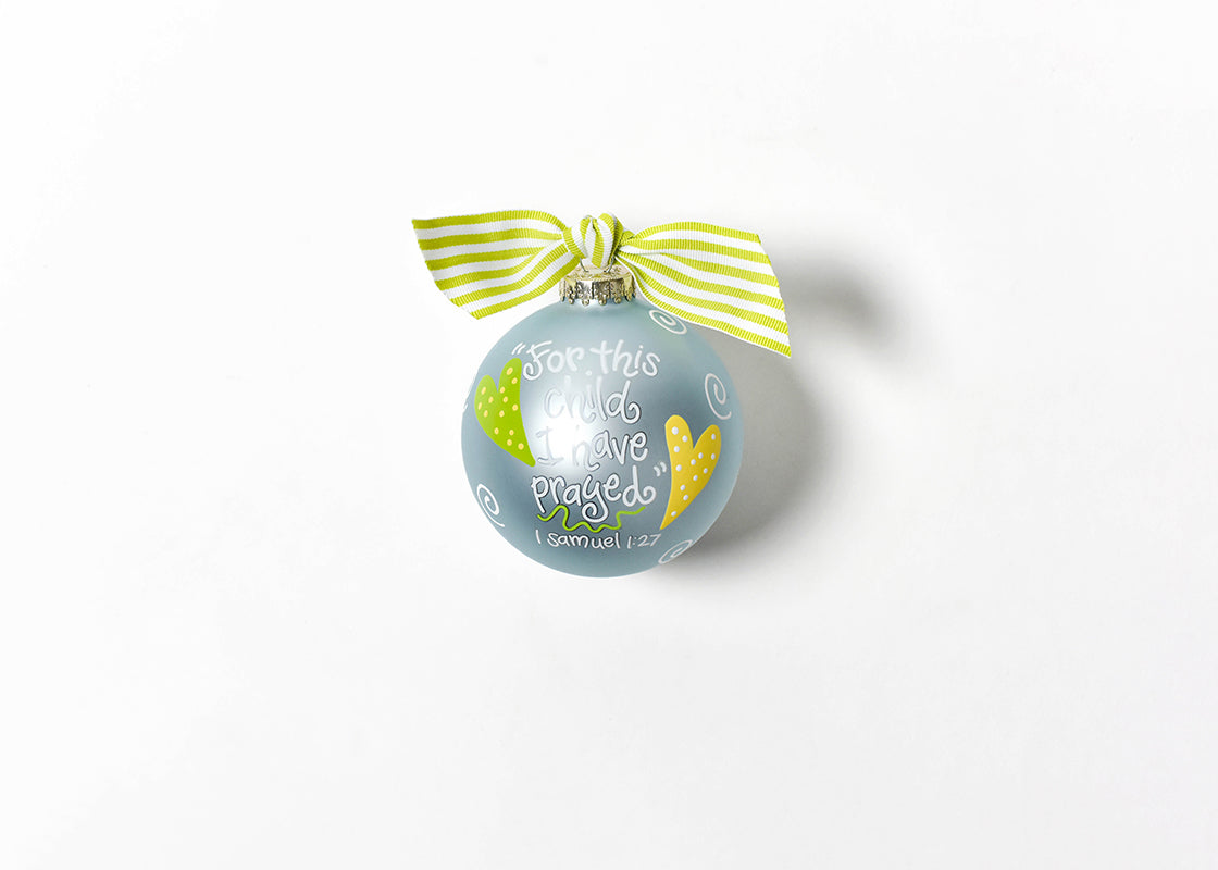 Coton Colors For This Child Blue Glass Ornament