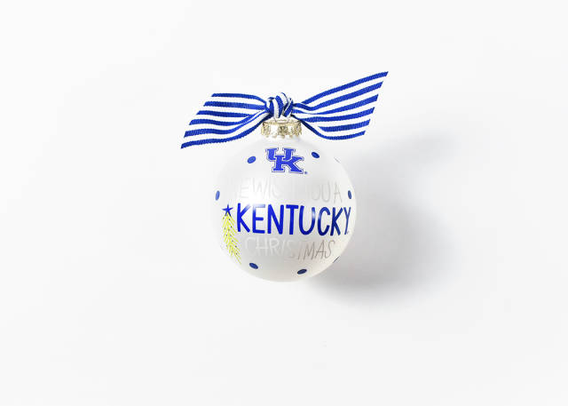 Coton Colors Kentucky We Wish You Glass Ornament