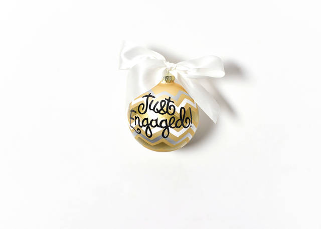 Coton Colors Just Engaged Glass Ornament