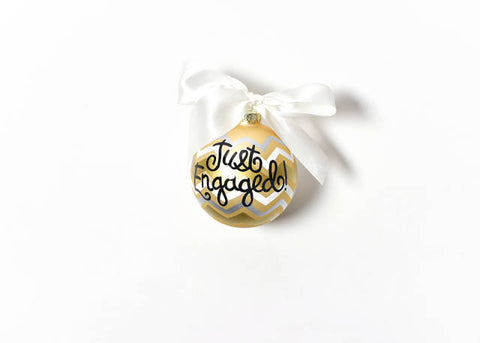 Coton Colors Just Engaged Glass Ornament