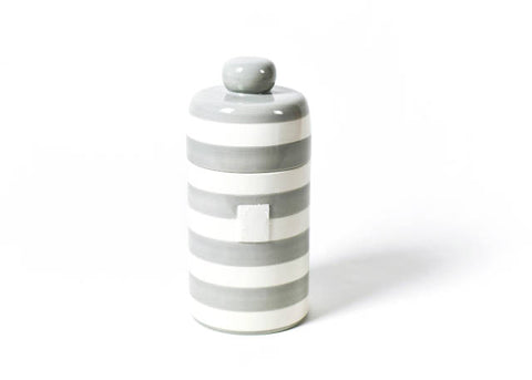 Happy Everything Mini Canister Stone Stripe