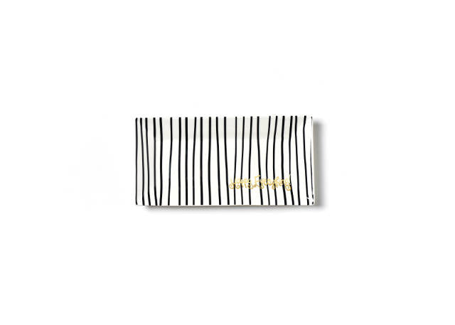 Happy Everything Black Stripe Scoop Tray