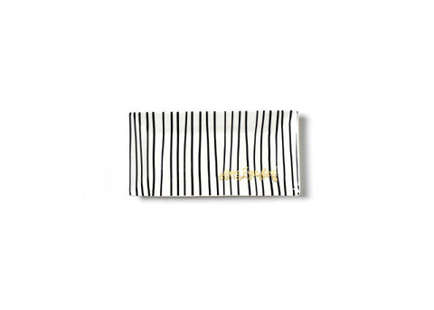 Happy Everything Black Stripe Scoop Tray