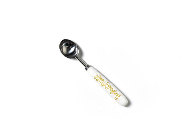 Happy Everything White Stripe Ice Cream Scoop