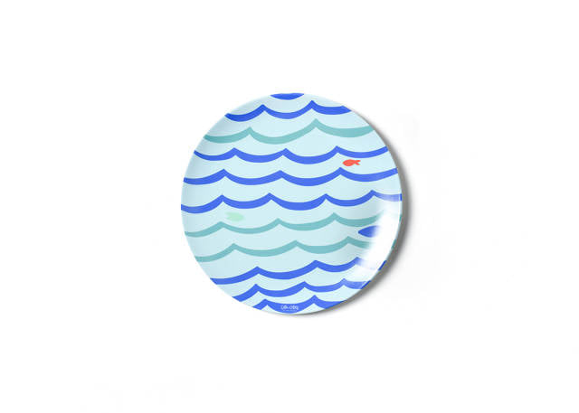 Coton Colors Under The Sea Waves Melamine Dinner Plate