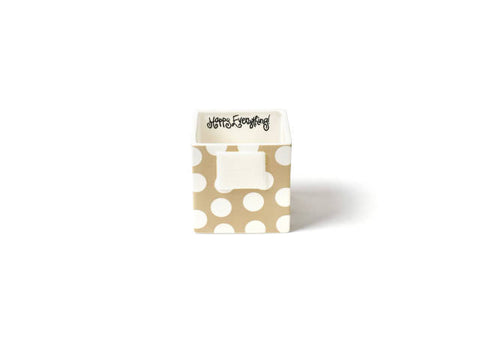 Happy Everything Mini Nesting Cube Neutral Dot