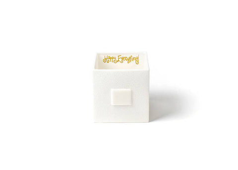 Happy Everything Medium Mini Nesting Cube White Small Dot