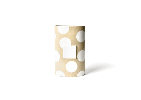 Neutral Dot Big Oval Vase