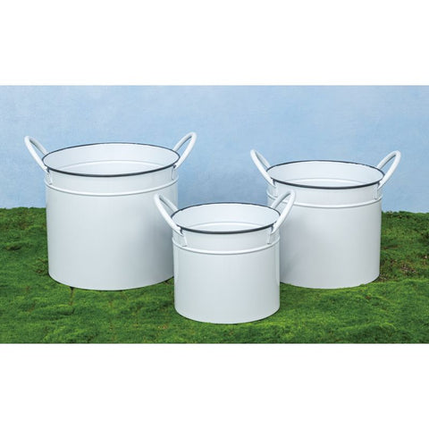 CLASSIC WHITE HANDLED BUCKET