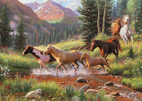 Cobble Hill "Horse Stream" Tray Puzzle