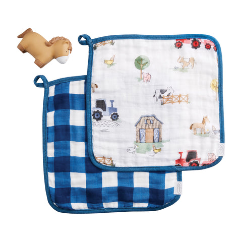 Wash Cloth and Bath Toy Set