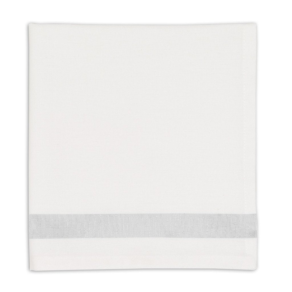 Silver Sparkle Stripe Napkin