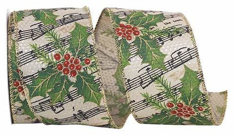 HOLLY BERRY SHEET MUSIC WIRED EDGE