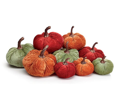 ASTD SIZE AND COLOR VELVET PUMPKINS