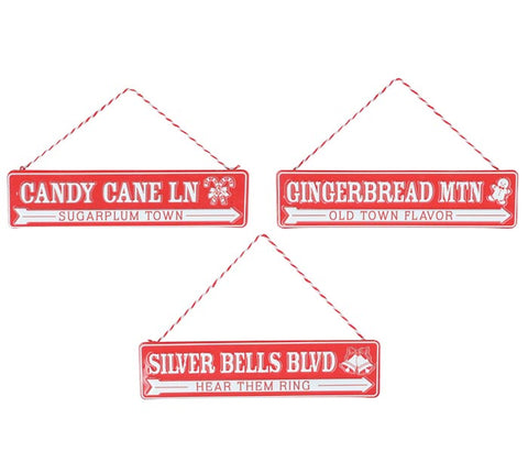ROAD SIGN CHRISTMAS ORNAMENT ASSORTMENT