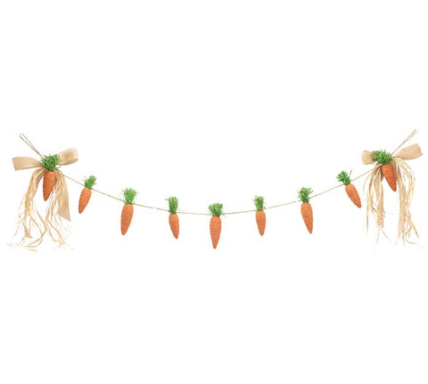 CARROTS HANGING ON JUTE GARLAND