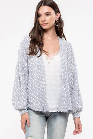 Blu Pepper- SWISS DOT KNIT CARDIGAN