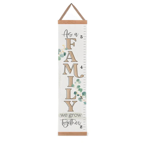 AS A FAMILY WE GROW TOGETHER CANVAS BANNER GROWTH CHART