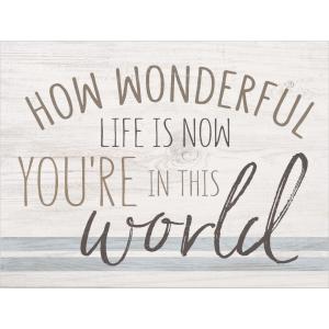 WORD BLOCK How Wonderful Life Is Now You're In The World