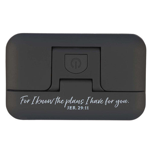 I Know the Plans Black Adjustable Clip-on Book Light - Jeremiah 29:11