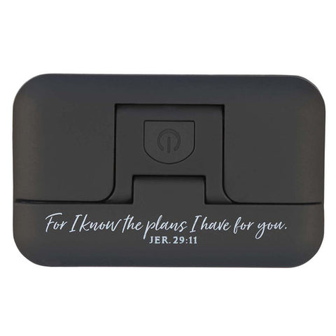 I Know the Plans Black Adjustable Clip-on Book Light - Jeremiah 29:11