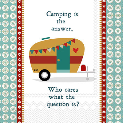 Camping Is the Answer Cocktail Napkins