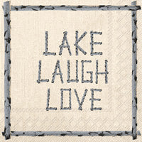 Lake, Laugh, Love Cocktail Napkins