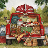 Truck With Canoe and Dog Cocktail Napkins