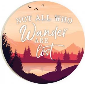 CAR COASTER SINGLE PACK Not All Who Wander Are Lost