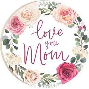 CAR COASTER SINGLE PACK Love You Mom