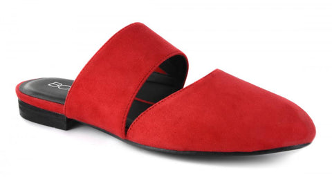 Slip On Mules-Red