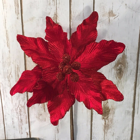 Royal Velvet Poinsettia Stem