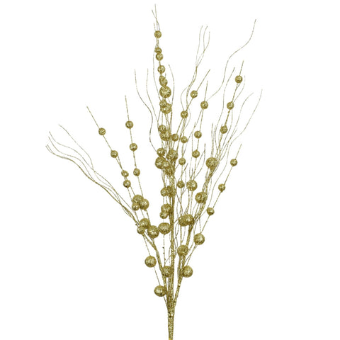 34''WHIMSICAL GLITTER BALL SPRAY- GOLD